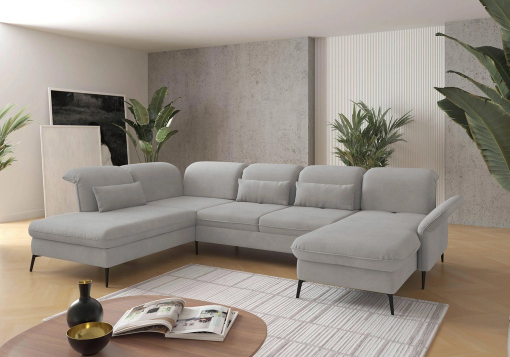 XXXLutz SEDACIA SÚPRAVA, textil, strieborná Sit & More - Sedačky - 00014401182H