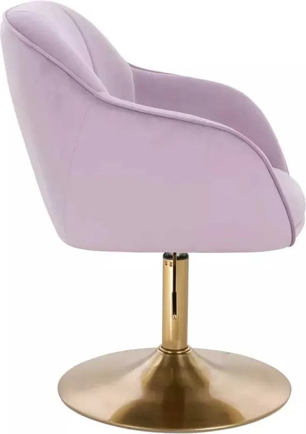 LuxuryForm DESIGN Stolička AVOLA VELUR na zlatom tanieri - levanduľa
