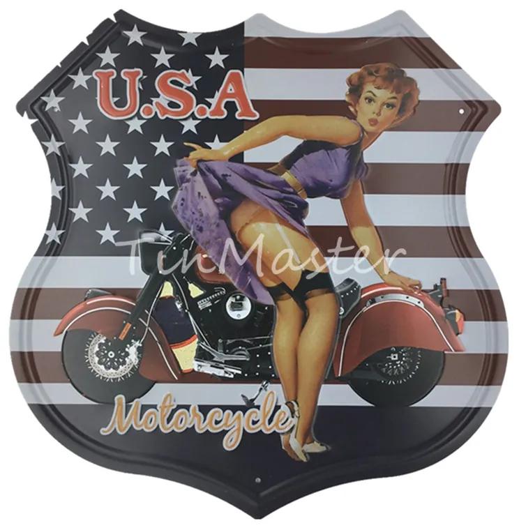 Ceduľa USA Motorcycle štít