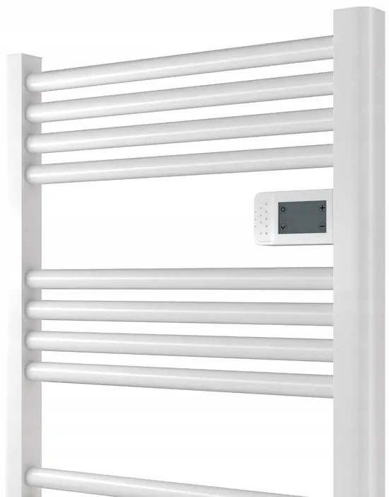 Erga Pago, elektrické vykurovacie teleso 540x960 mm s digitálnym termostatom, 500W, biela matná, ERG-LAV-GRZE-E-ALU-960540-WH