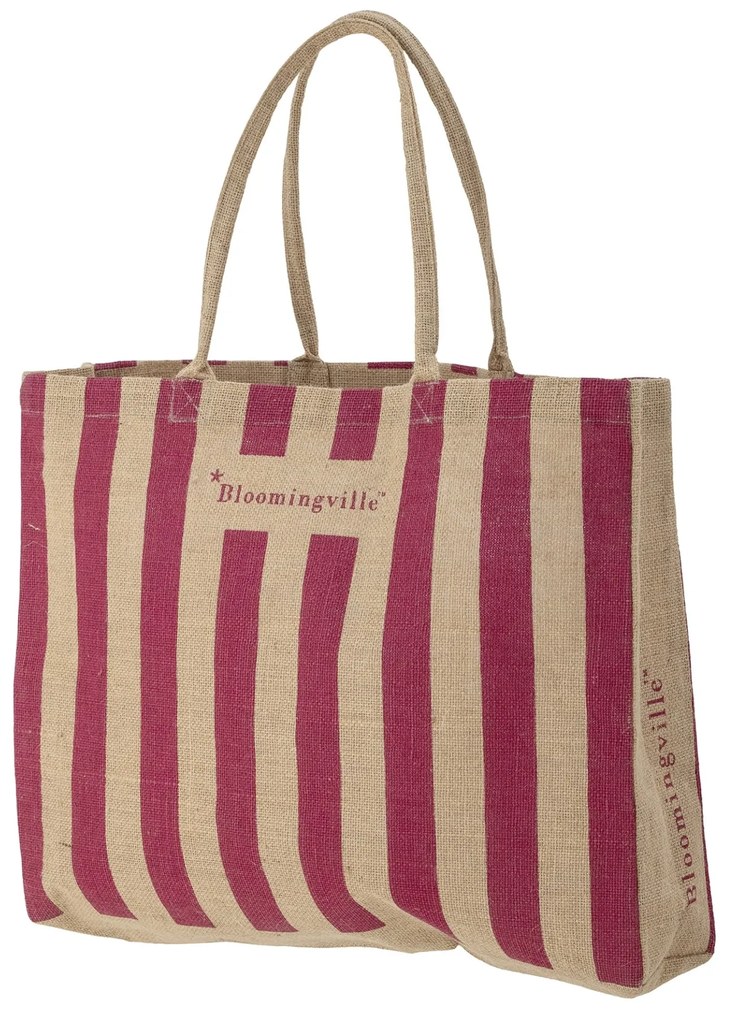 Bloomingville Nákupná taška BERGAMO, modrá, juta