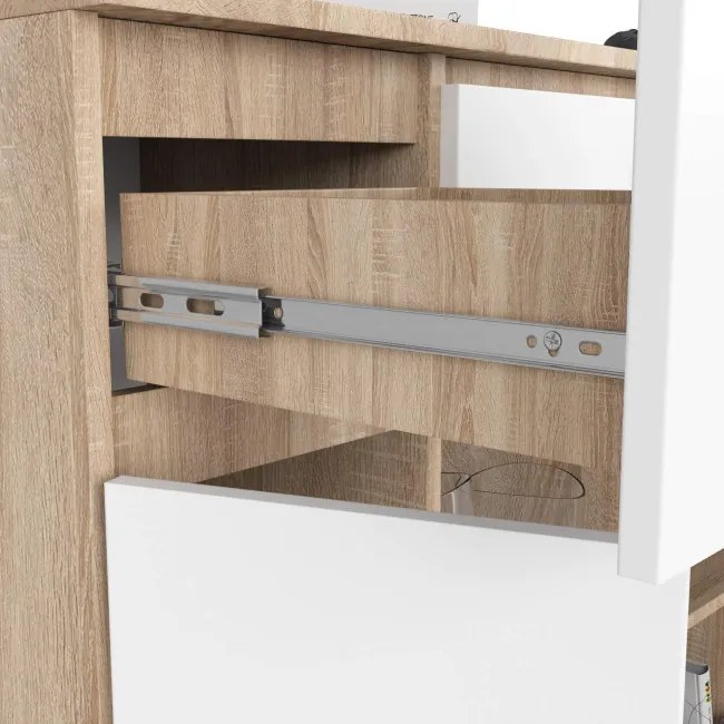 Komoda K100 2D 3SZ 2P dub sonoma / biela