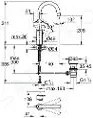 Grohe Start Edge - Umývadlová batéria s otočným výtokom a výpustom, chróm 24201001