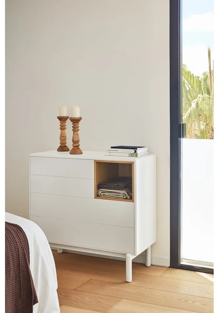 Krémovobiela komoda 90x90x40 cm Corvo – Teulat