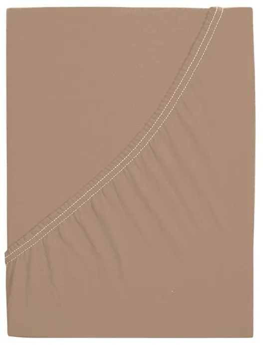 Jersey plachta z mako bavlny LUXORA 180x200 cm svetlohnedé