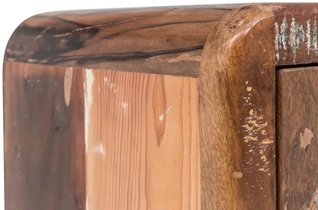 furniture-nabytek.cz - Masivní koupelnová spodní skříňka Calcutta II z recyklovaného dřeva, lakovaná, vícebarevná – 35×35×80 cm