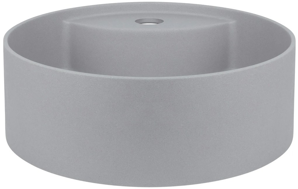 Deante Silia, umývadlo na dosku s otvorom na batériu 360x360x125mm, šedá metalíza, DEA-CQS_SU4B