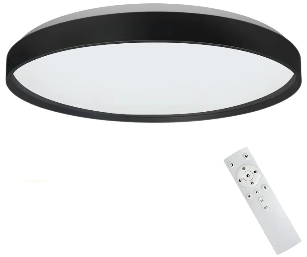 Stropné LED svietidlo Ringo, 1x LED 36w, 3000-6000k, b, RGB, s ovládačom