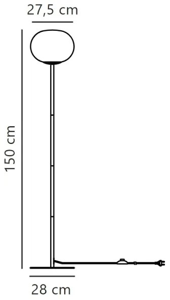 Nordlux - Stojacia lampa ALTON 1xE27/25W/230V čierna