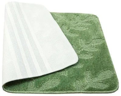 Sada kúpeľňových koberčekov NATEL zelená, lístie / pruhy