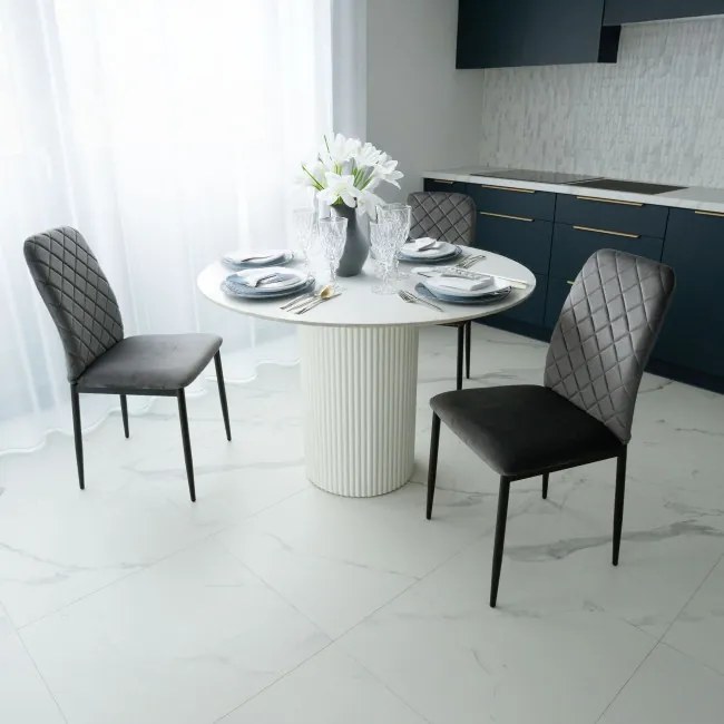 Jedálenská stolička MAVERIK zamatová, grafitová