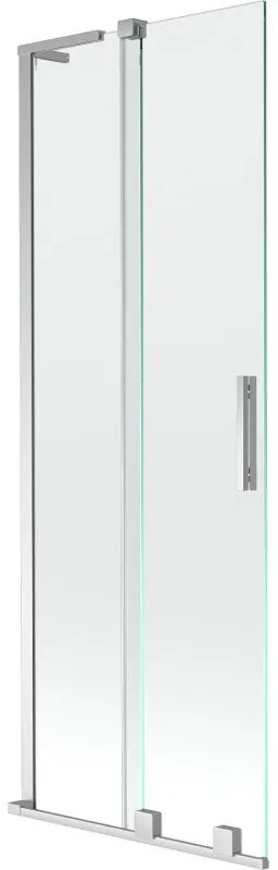 Mexen Velar L, 2-krídlová posuvná vaňová zástena 70 x 150 cm, 8mm číre sklo, chrómový profil, 896-070-003-01-01