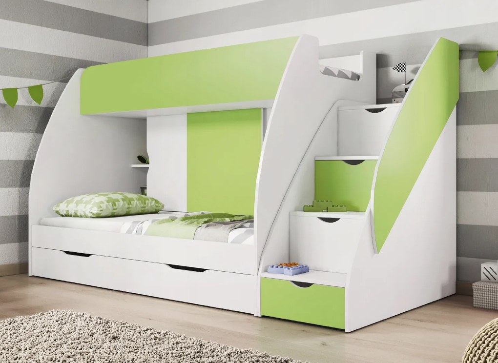 ID Multifunkčná poschodová posteľ Marko - viac farieb Farba: Zelená