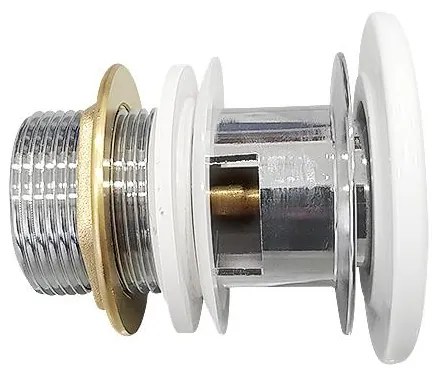 Cersanit Cersanit, keramická kovová zátka typu ClickClack s prepadom, biela, K99-0184