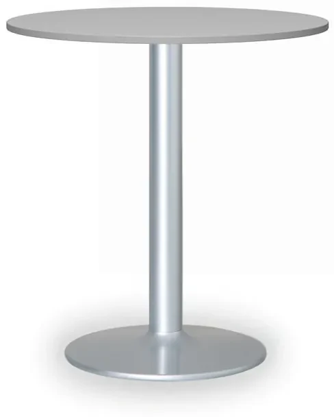 Konferenčný stolík FILIP II, priemer 800 mm, sivá podnož, doska sivá