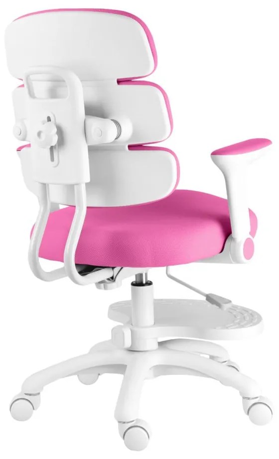 Detská rastúca stolička Neoseat KIDDY THREE — látka, tmavo ružová