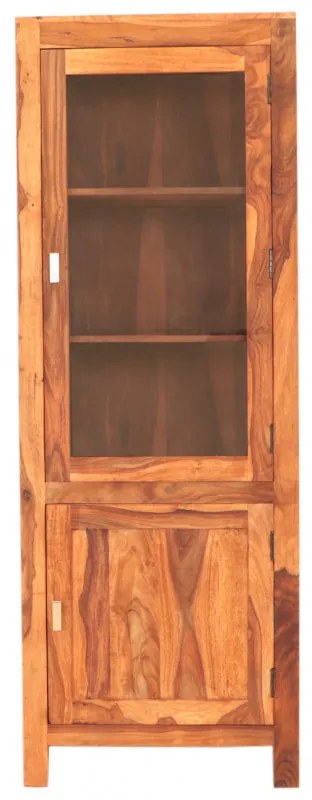 Vitrína Amba 65x180x45 z indického masívu palisander Natural