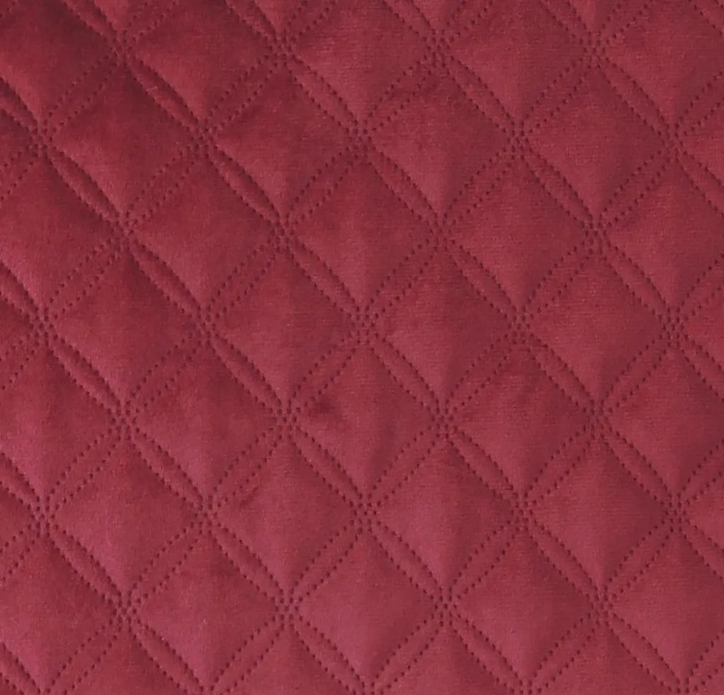 Dekoračný vankúš Christene 45x45 cm, vínový s kosoštvorcami