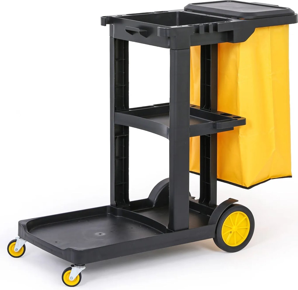 Profesionálny upratovací vozík s vrecom a vekom, 1120 × 470 × 990 mm