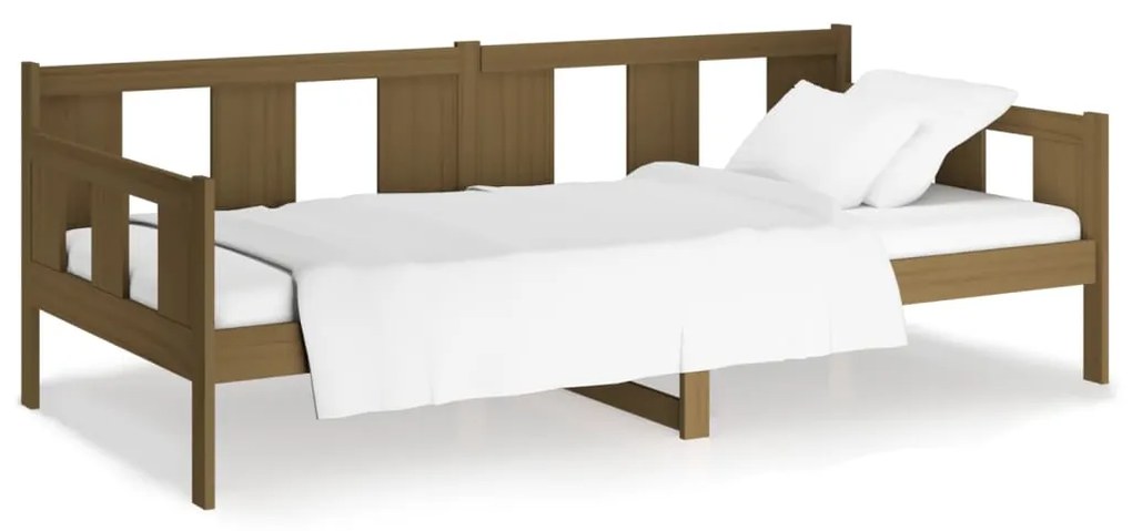 vidaXL Denná posteľ medovohnedá masívna borovica 90x200 cm