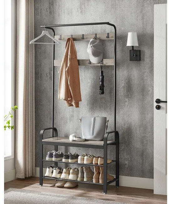 Vešiakový stojan s botníkom HSR400B02