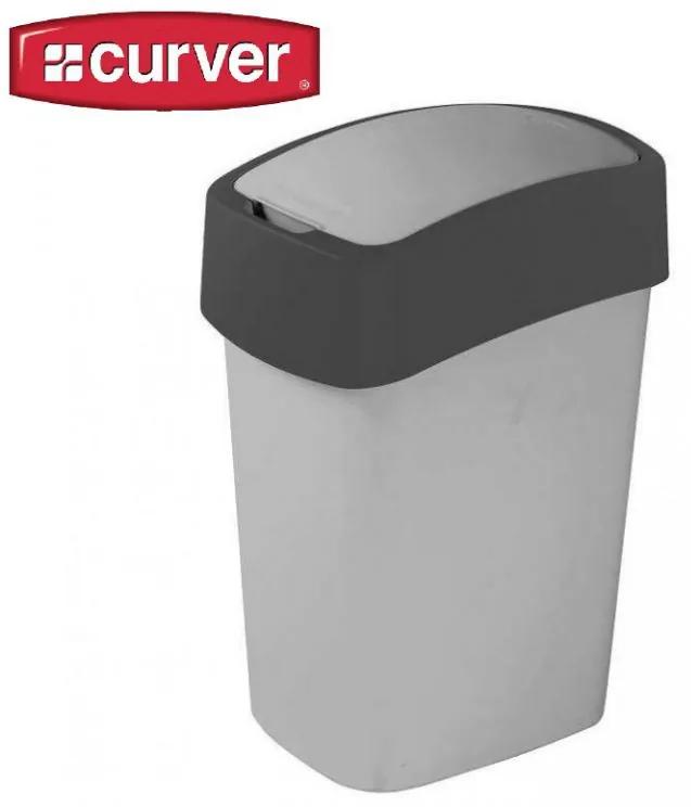 Odpadkový koš FLIPBIN 9 l - šedý CURVER
