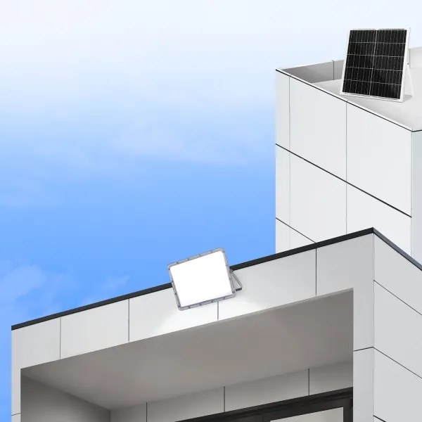 Aigostar - LED stmievateľný solárny reflektor LED/200W/3,2V IP65 + diaľkové ovládanie