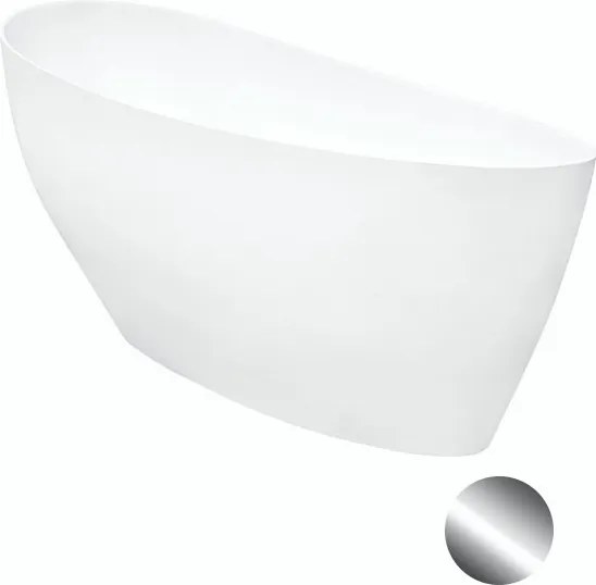 Besco Voľne stojaca vaňa z liateho mramoru Keya 165x70 BESCO-Typ výpuste: Click-Clack s horným čistením, biela, BESCO-Rozmery: 163,5x70,5, BESCO-Farb…