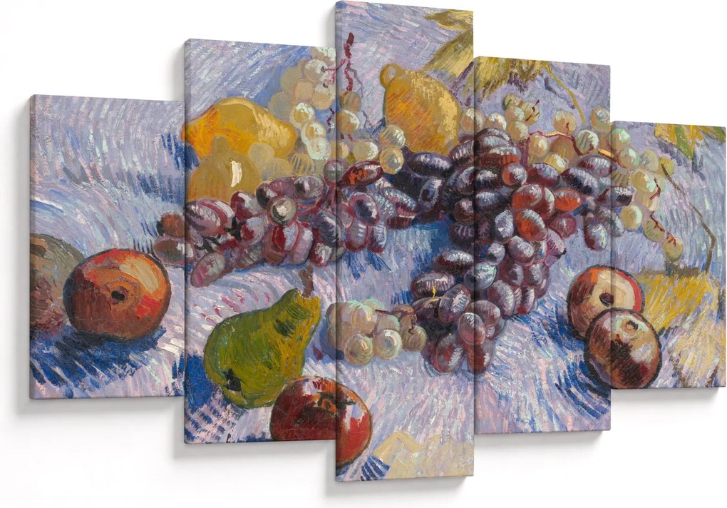 Obraz - Vincent van Gogh, Grapes, Lemons, Pears, and Apples, reprodukcia (150x105 cm)