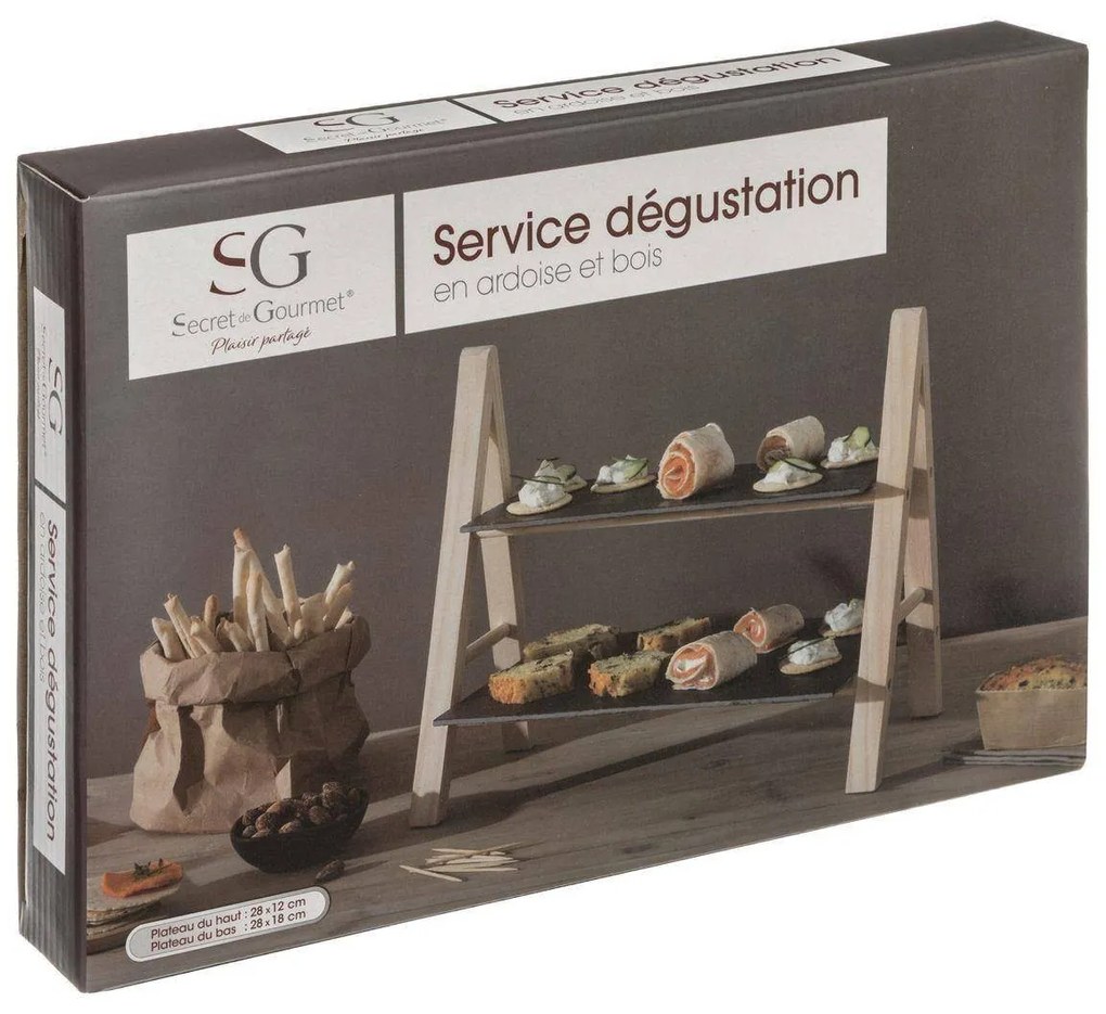 Servírovací podnos Siga tmavošedý