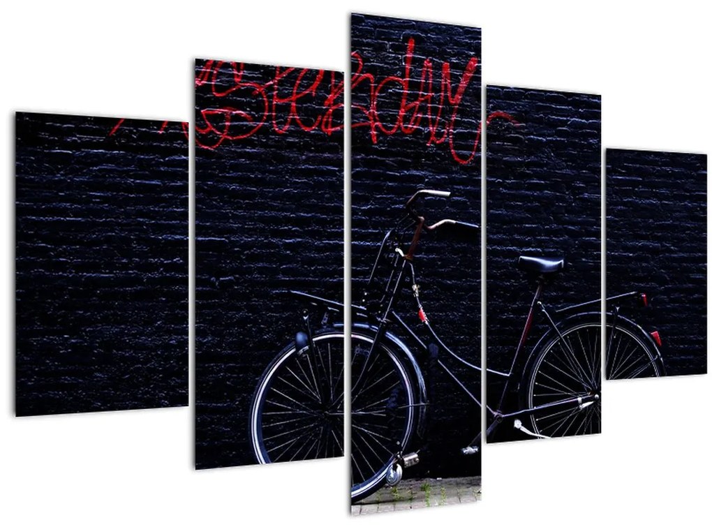 Obraz bicykla v Amsterdame (150x105 cm)