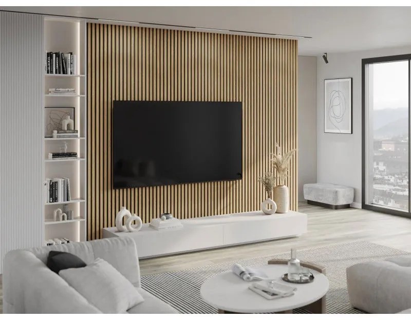 Mexen Lam-B, akustické stenové lamely 275 × 30 cm, HDF doska 4 mm, technická dyha, borovica klasická, S100-275307-3015-012