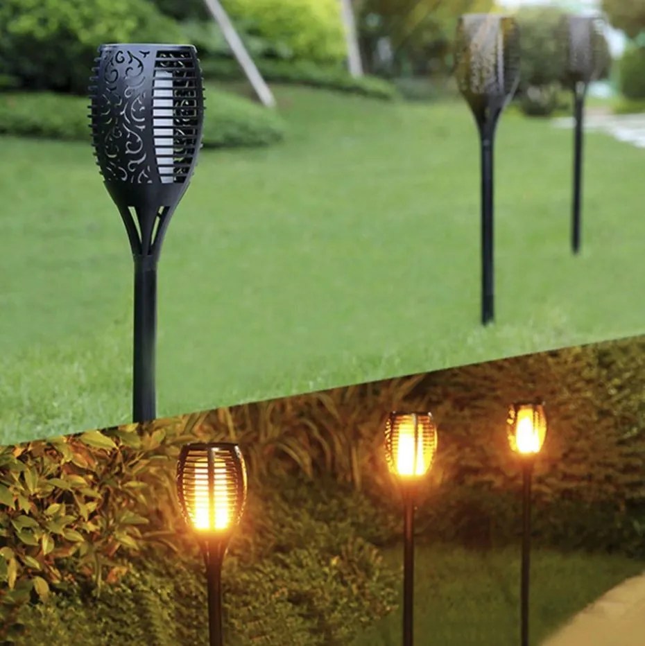 Gardlov 15446 Záhradná solárna pochodeň 12 LED, 3.7 V, 51 cm 1 ks
