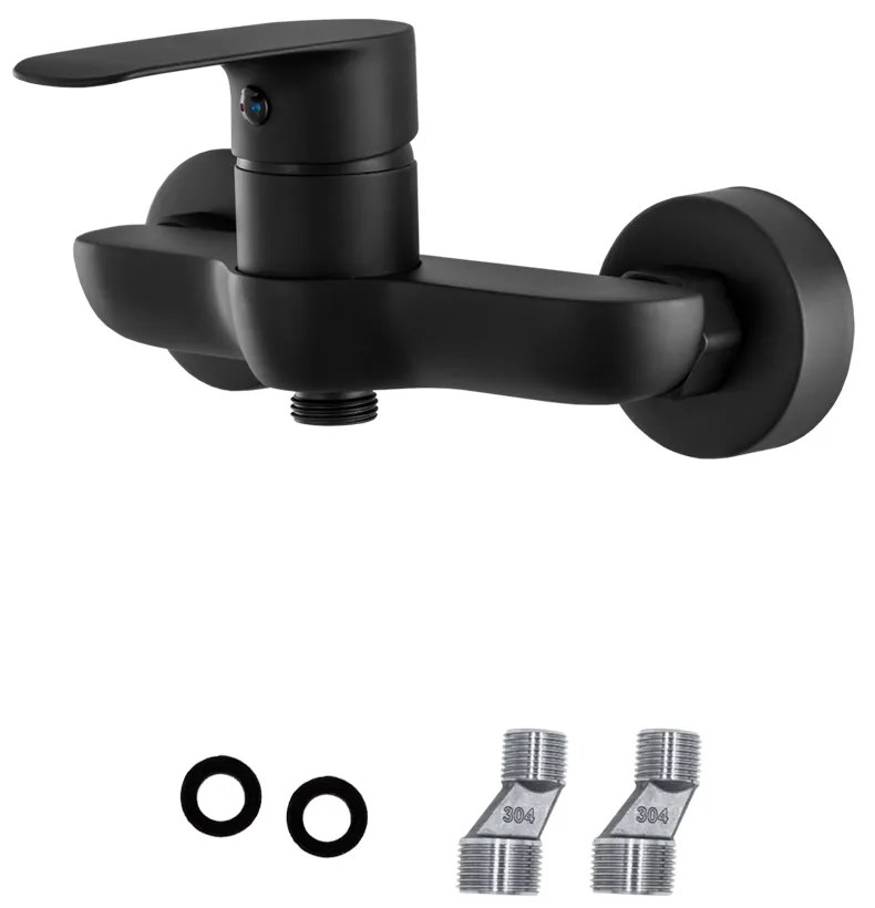Gamma Pico, nástenná sprchová batéria 150mm, čierna matná, GMA-BPON-BK