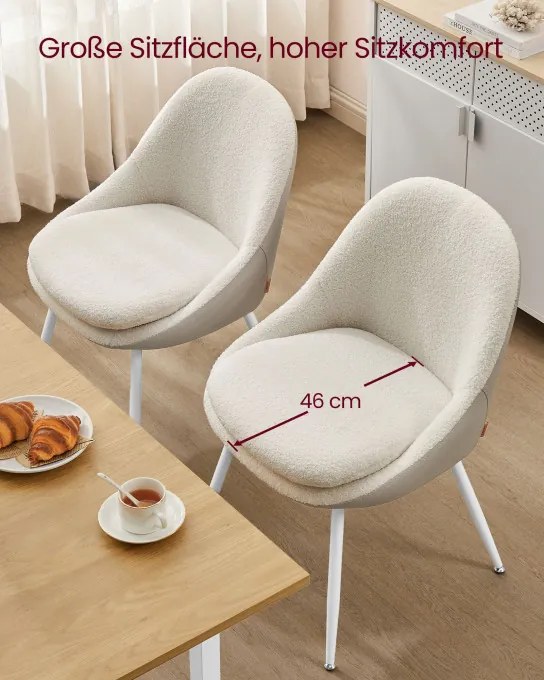 Set dvoch jedálenských stoličiek s vankúšmi KDC184W01 (2 ks)