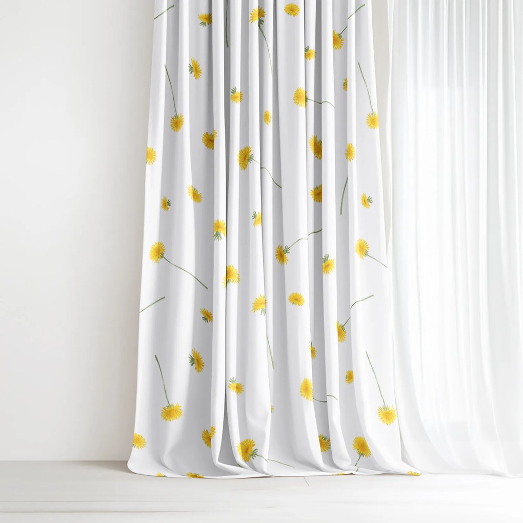 Goldea bavlnený záves - púpavy 220x150 cm