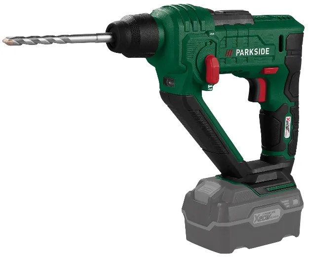 Parkside®  Aku vŕtacie kladivo Pabh 20-Li D4 + Smart akumulátor 20 V/4 Ah + Dvojitá nabíjačka na akumulátor 20 V/2x 4,5 A  (800011785)