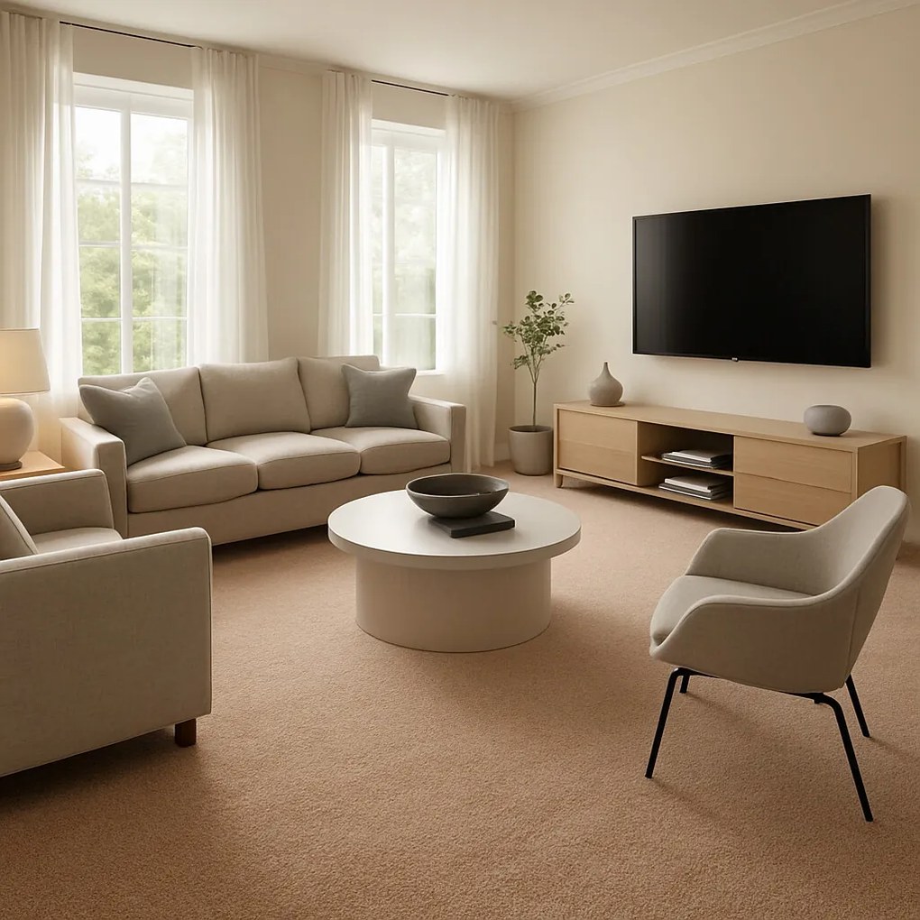 AKCIA: 46x570 cm Koberec metráž Dalesman 69, šíře, béžová, filc, chodba / predsieň, Betap