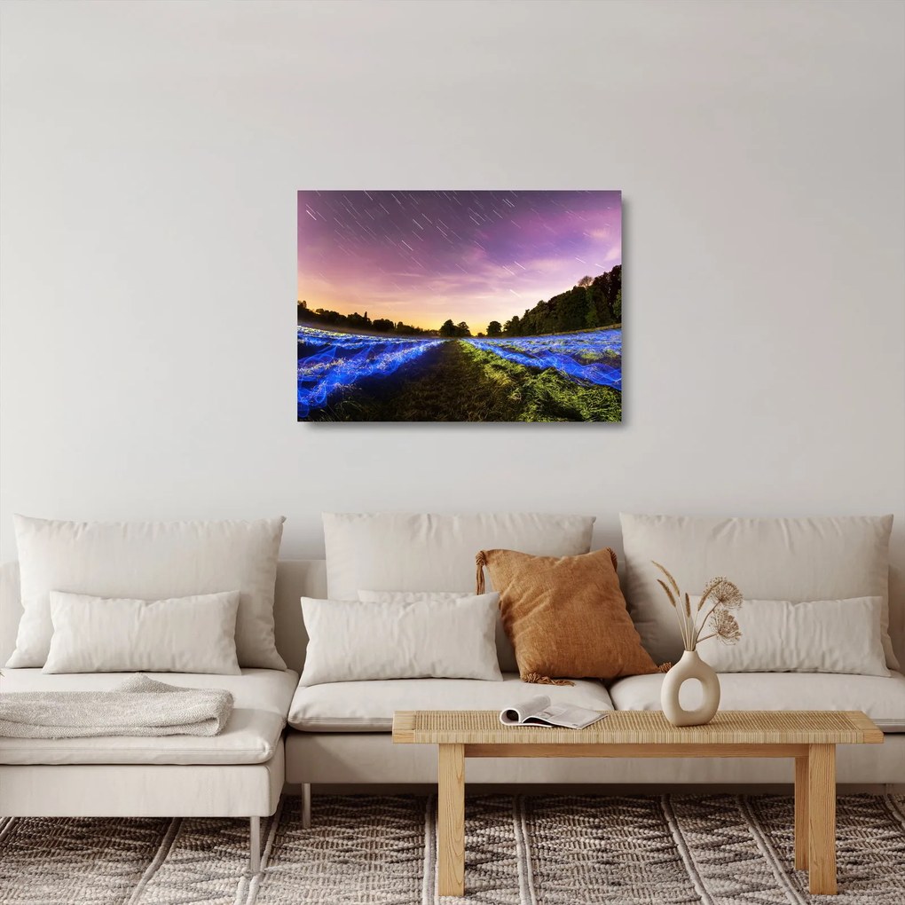Sklenený obraz farebného poľa (70x50 cm)