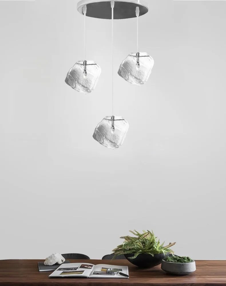 Toolight - Ľadová stropná závesná lampa ICE APP320 v modernom dizajne, 3xG4 20W, chrómová, OSW-00417