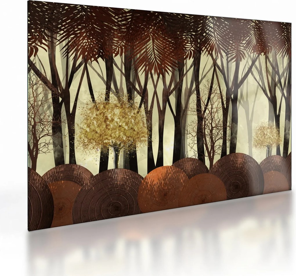 Sklenený obraz - Dekoratívne les (70x50 cm)