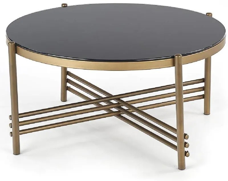 Konferenčný stolík Ismena čierna/zlatá