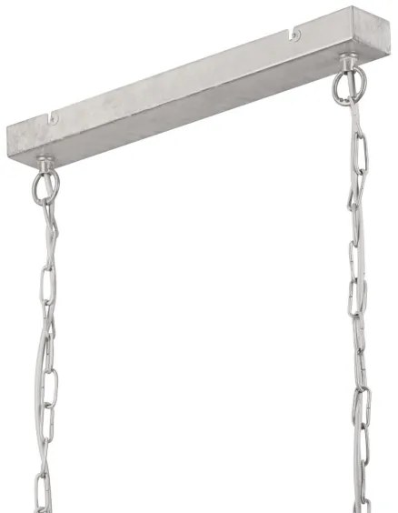 Luster na reťazi NOEMI 2xE27/60W/230V strieborná