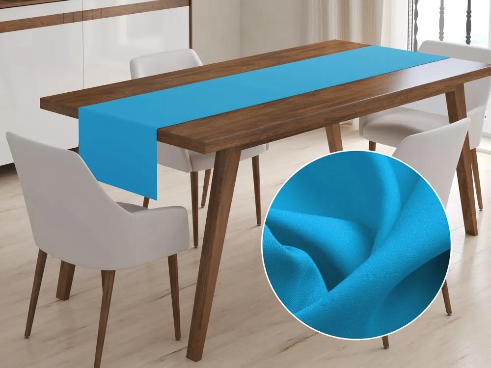 Biante Dekoračný behúň na stôl Rongo RG-073 Modrý 35x180 cm