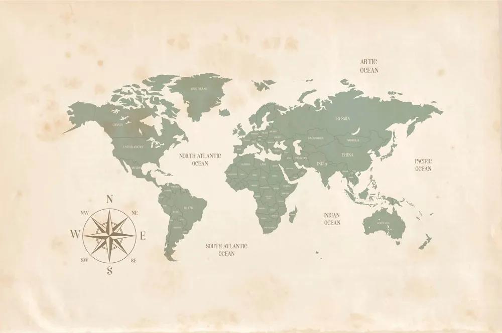 Tapeta decentná mapa sveta - 225x150