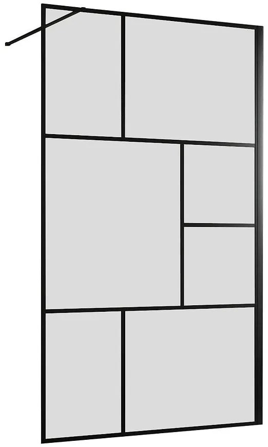 Sprchová Stena WALK-IN NOTTE 90X195 čierna