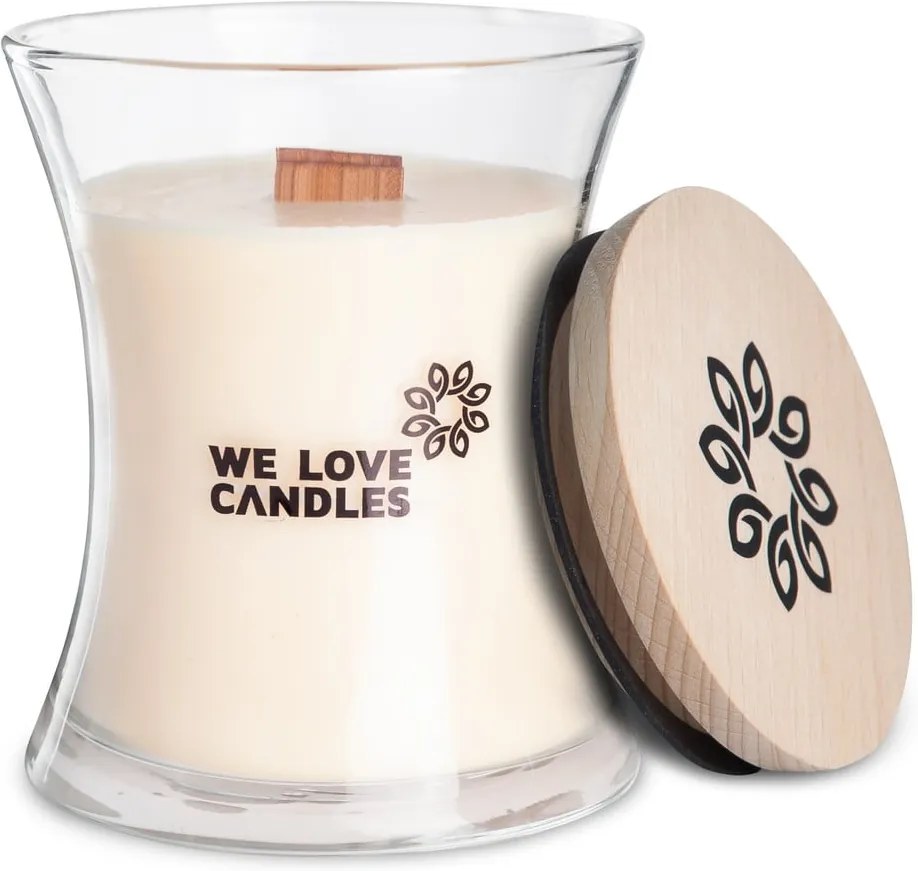 Sviečka zo sójového vosku We Love Candles Ivory Cotton, doba horenia 64 hodín
