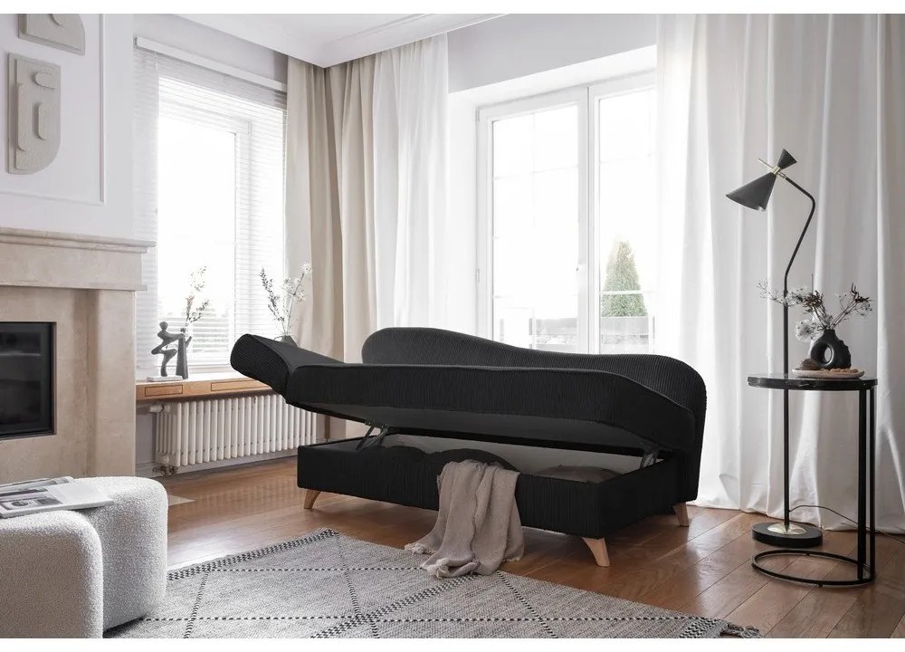 Antracitová menčestrová leňoška (ľavý roh) Chic Charlotte – Miuform