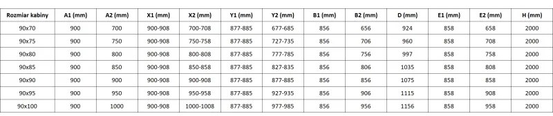 Mexen Lunar-B Duo, výklopný sprchový kút 90 x 80 cm, 8mm číre sklo, chrómový profil, 832-090L-080P-01-00