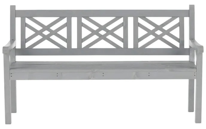 Kondela Drevená záhradná lavička, sivá, 150 cm, FABLA